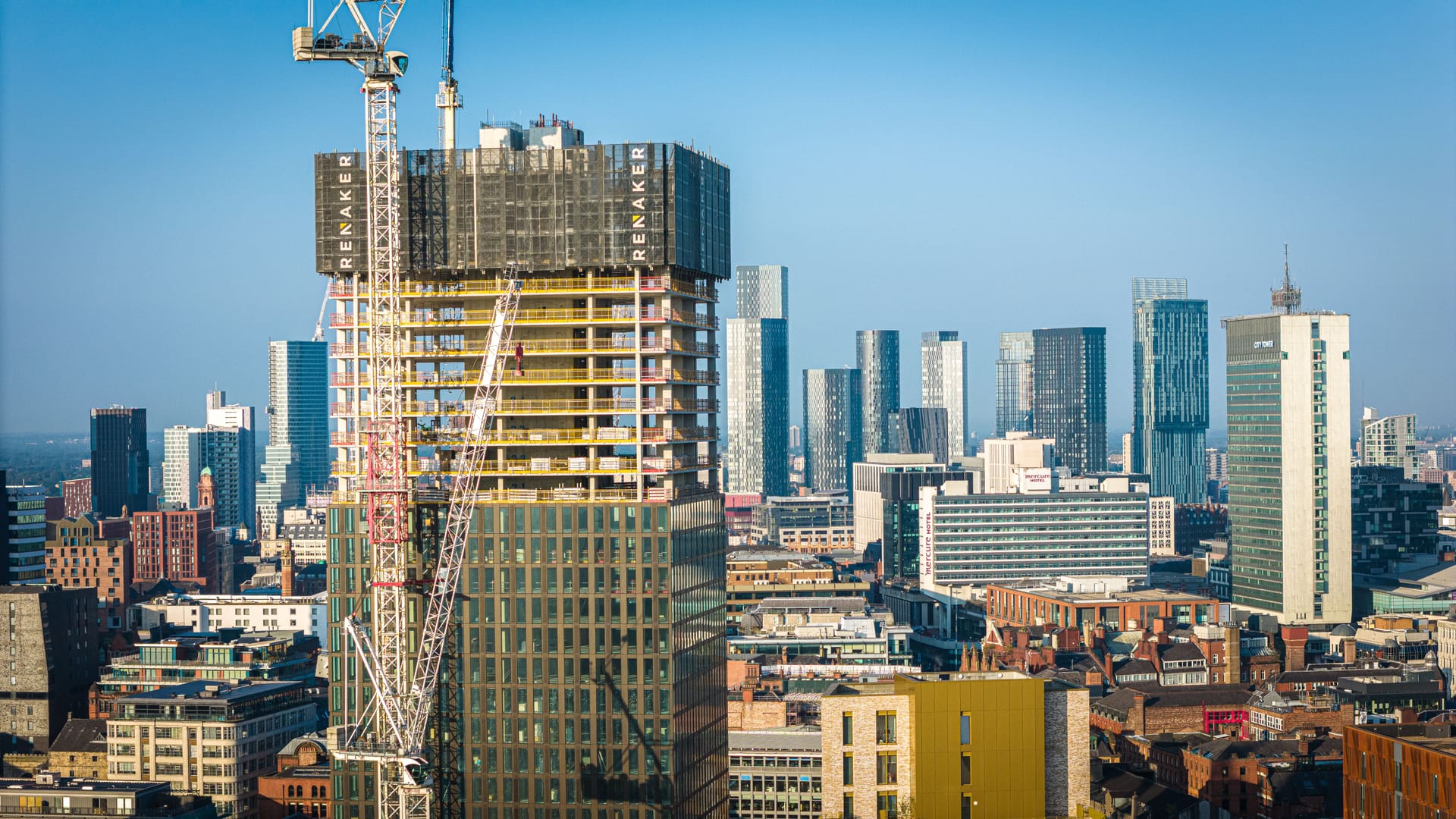 City skyline under construction