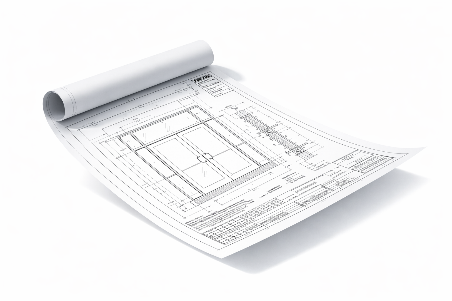 CAD blueprint drawing